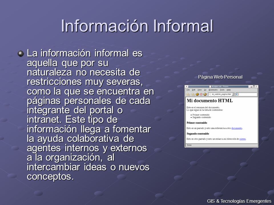 Información Informal