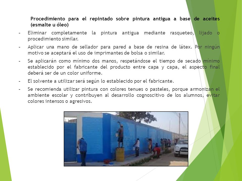 Procedimiento para el repintado sobre pintura antigua a base de aceites (esmalte u óleo)