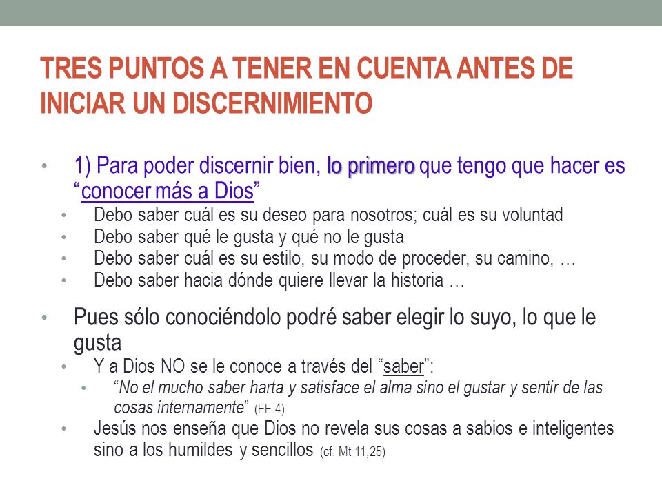 Tres puntos a tener en cuenta antes de iniciar un discernimiento