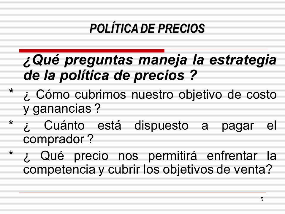 * ¿ Cómo cubrimos nuestro objetivo de costo y ganancias