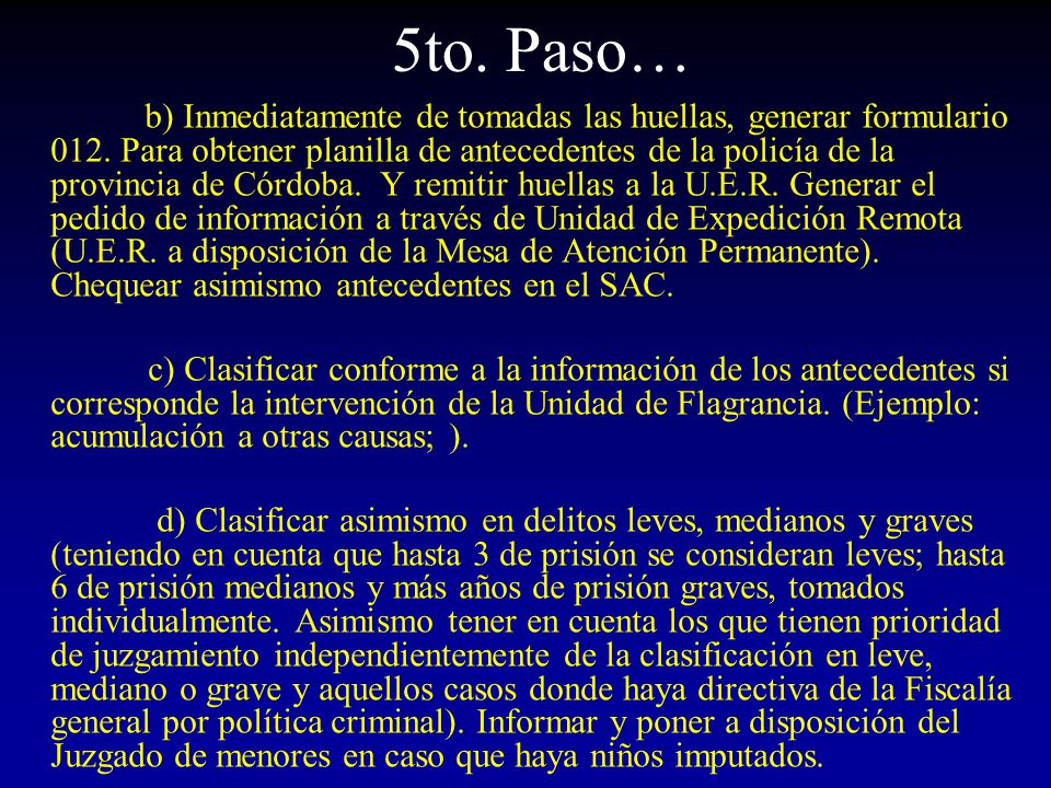 5to. Paso…