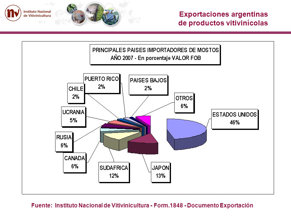 Exportaciones argentinas de productos vitivinícolas