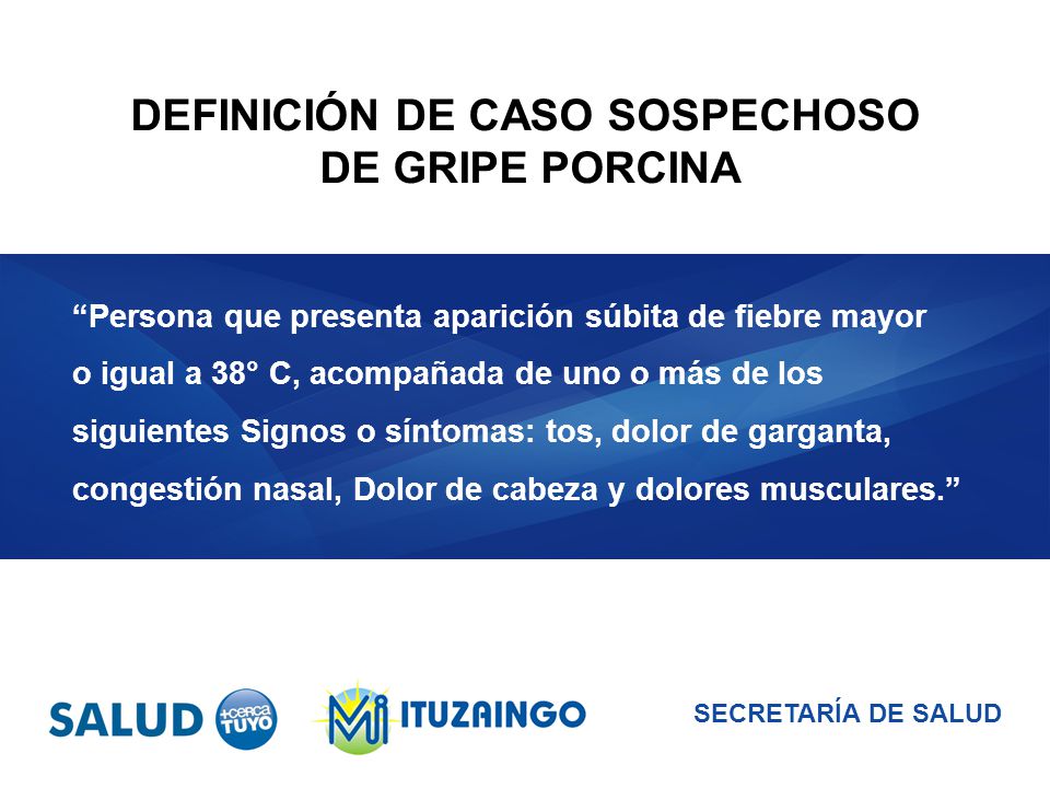 DEFINICIÓN DE CASO SOSPECHOSO