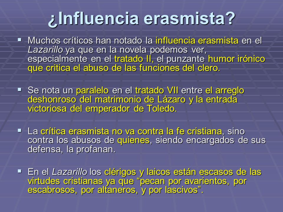 ¿Influencia erasmista