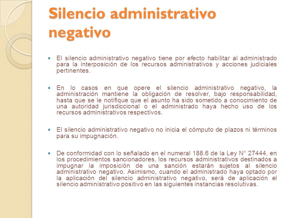 Silencio administrativo negativo
