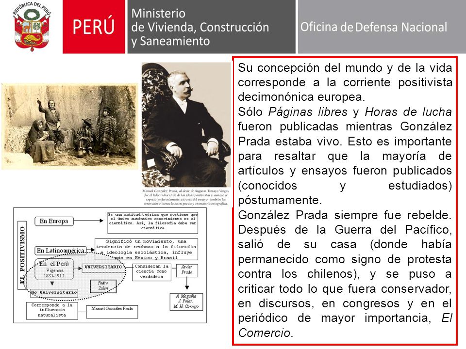 05 de enero de 1848 Natalicio de Manuel Gonzáles Prada y Ulloa - ppt  descargar
