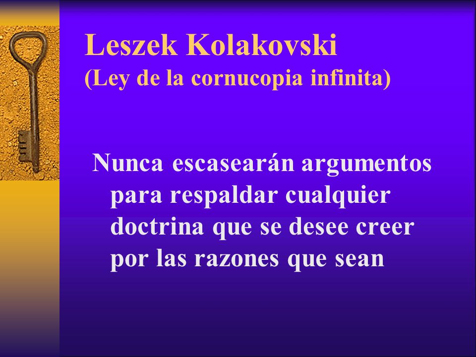 Leszek Kolakovski (Ley de la cornucopia infinita)