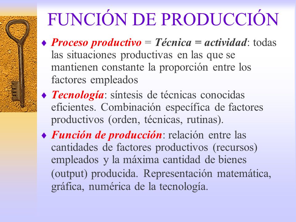 FUNCIÓN DE PRODUCCIÓN