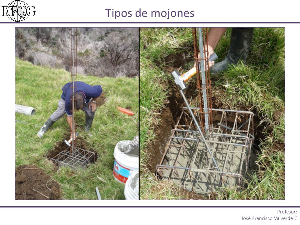 Tipos de mojones Profesor: José Francisco Valverde C