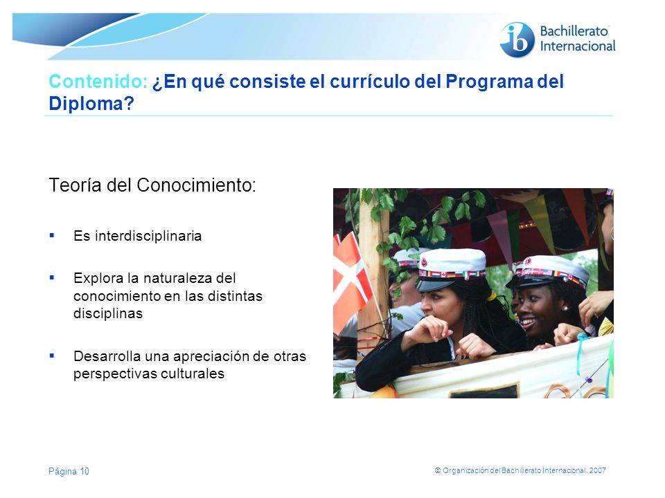 Contenido: ¿En qué consiste el currículo del Programa del Diploma