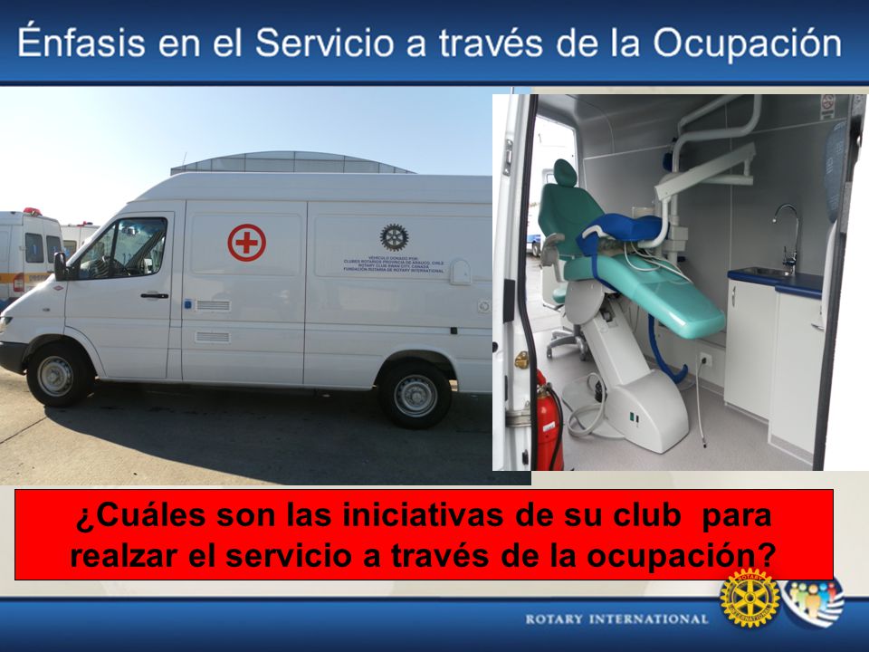 ¿Cuáles son las iniciativas de su club para realzar el servicio a través de la ocupación