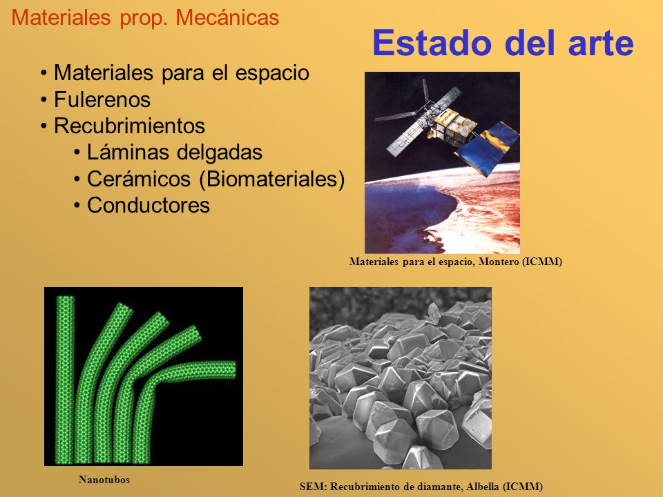 Estado del arte Materiales prop. Mecánicas Materiales para el espacio