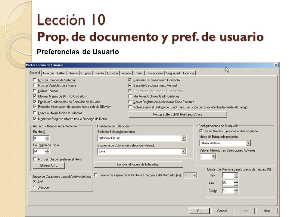 Lección 10 Prop. de documento y pref. de usuario