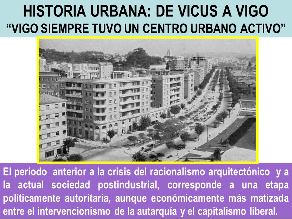 HISTORIA URBANA: DE VICUS A VIGO VIGO SIEMPRE TUVO UN CENTRO URBANO ACTIVO