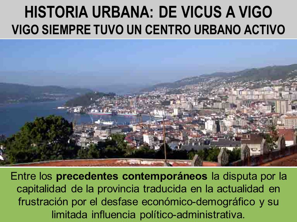 HISTORIA URBANA: DE VICUS A VIGO VIGO SIEMPRE TUVO UN CENTRO URBANO ACTIVO