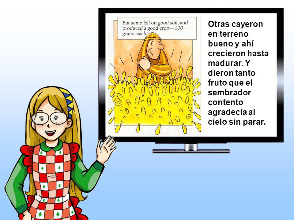 Otras cayeron en terreno bueno y ahí crecieron hasta madurar