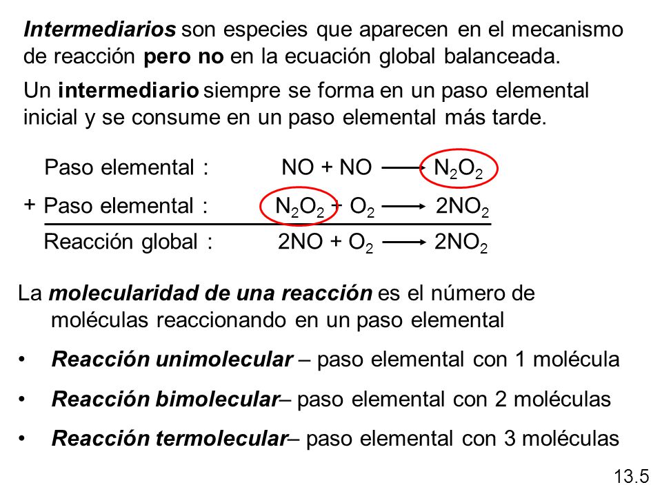Reacción unimolecular – paso elemental con 1 molécula
