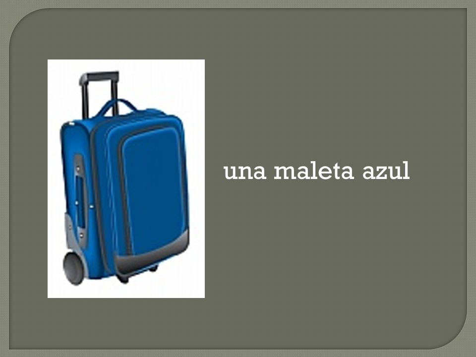 una maleta azul