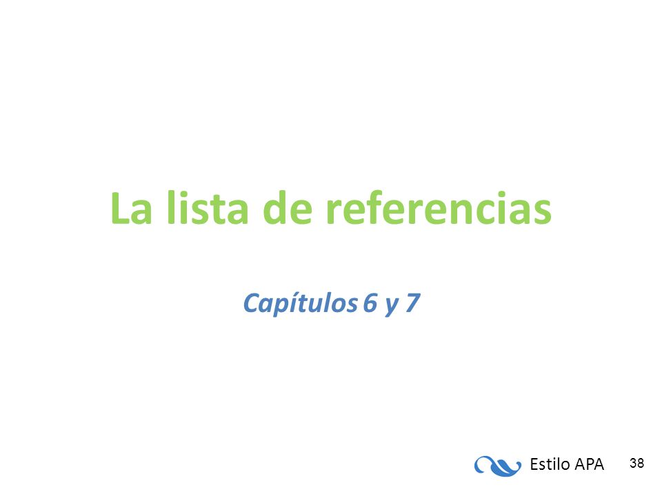 La lista de referencias