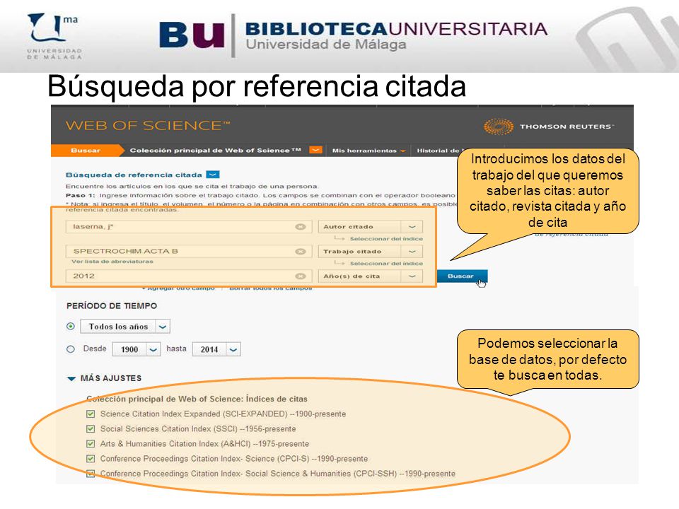 Podemos seleccionar la base de datos, por defecto te busca en todas.