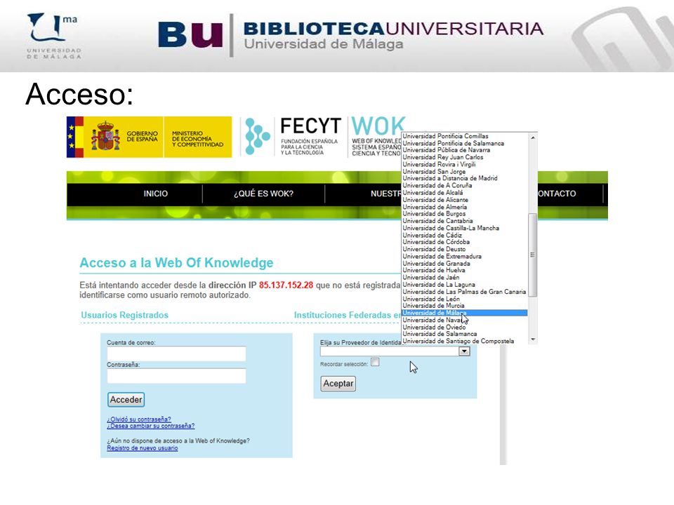 Acceso: