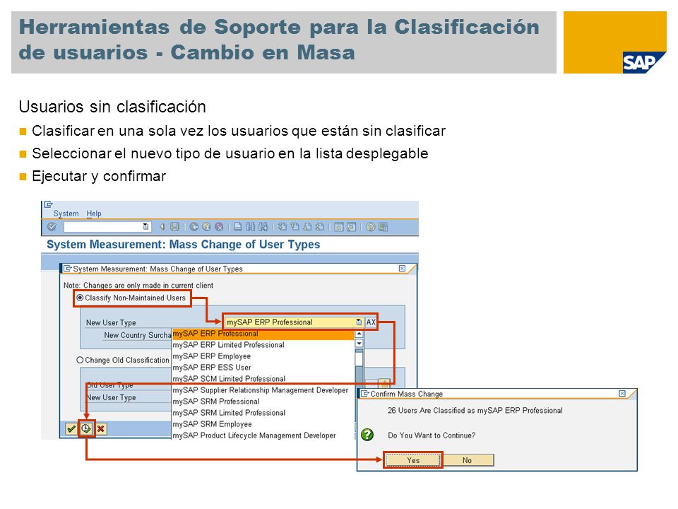 Herramientas de Soporte para la Clasificación de usuarios - Cambio en Masa