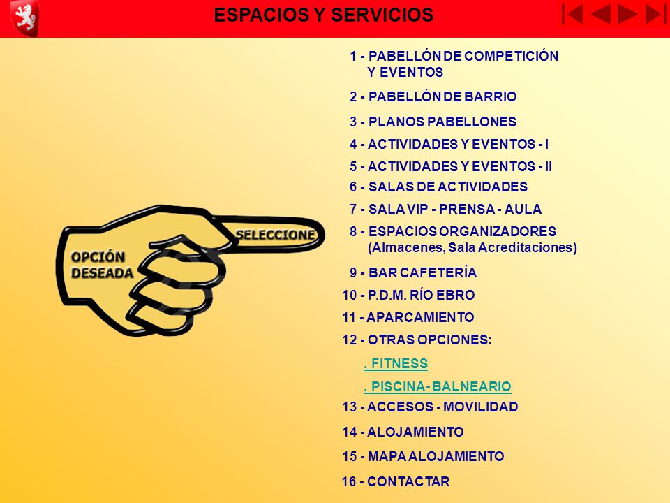 ESPACIOS Y SERVICIOS 1 - PABELLÓN DE COMPETICIÓN Y EVENTOS