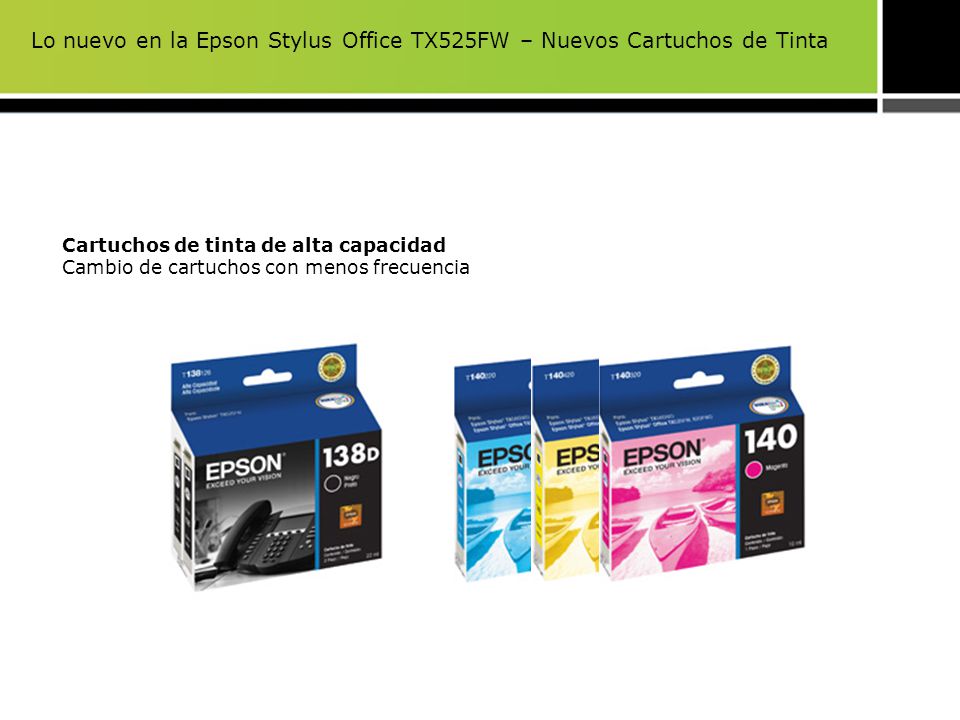 Lo nuevo en la Epson Stylus Office TX525FW – Nuevos Cartuchos de Tinta
