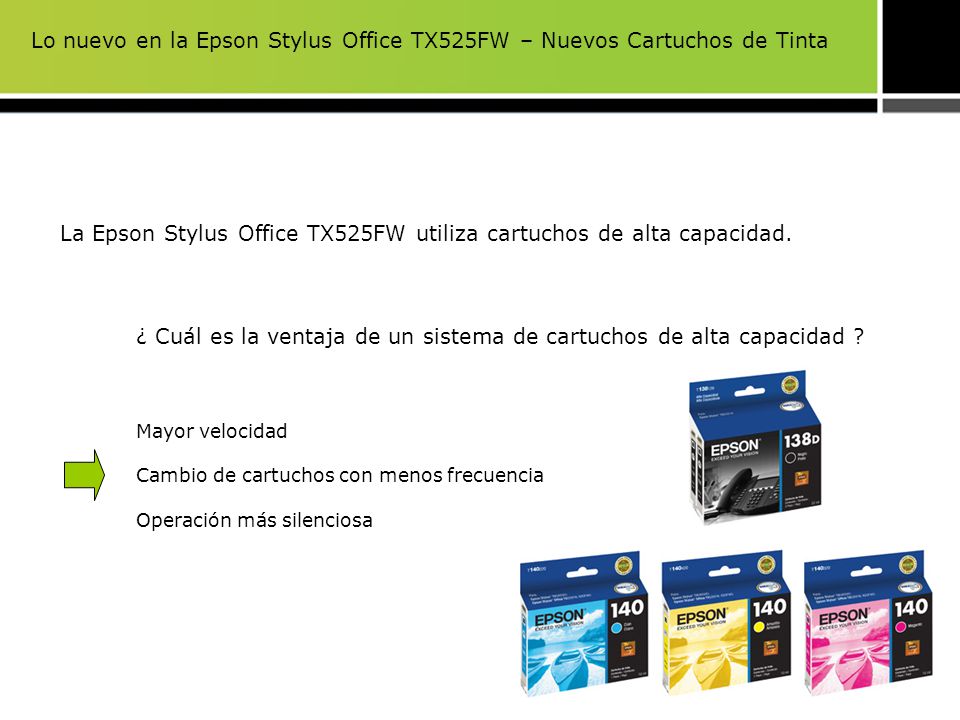 Lo nuevo en la Epson Stylus Office TX525FW – Nuevos Cartuchos de Tinta