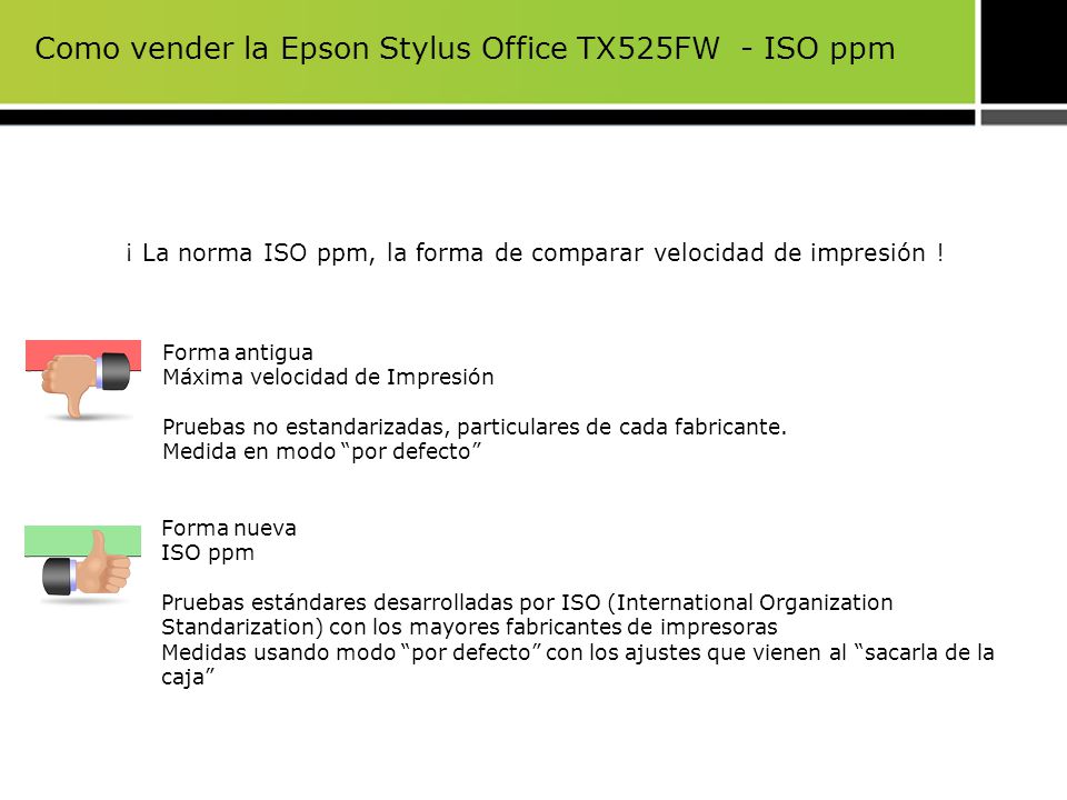 Como vender la Epson Stylus Office TX525FW - ISO ppm