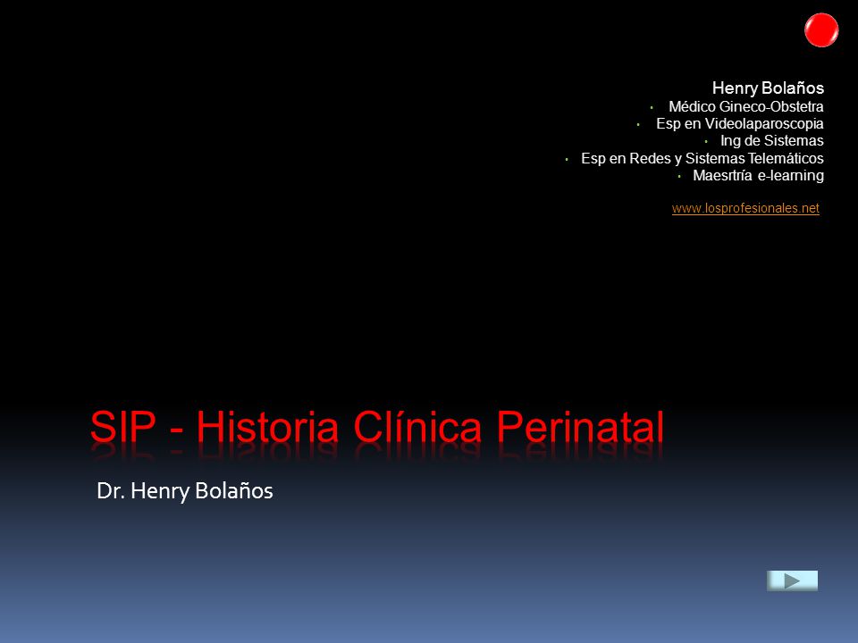 SIP - Historia Clínica Perinatal