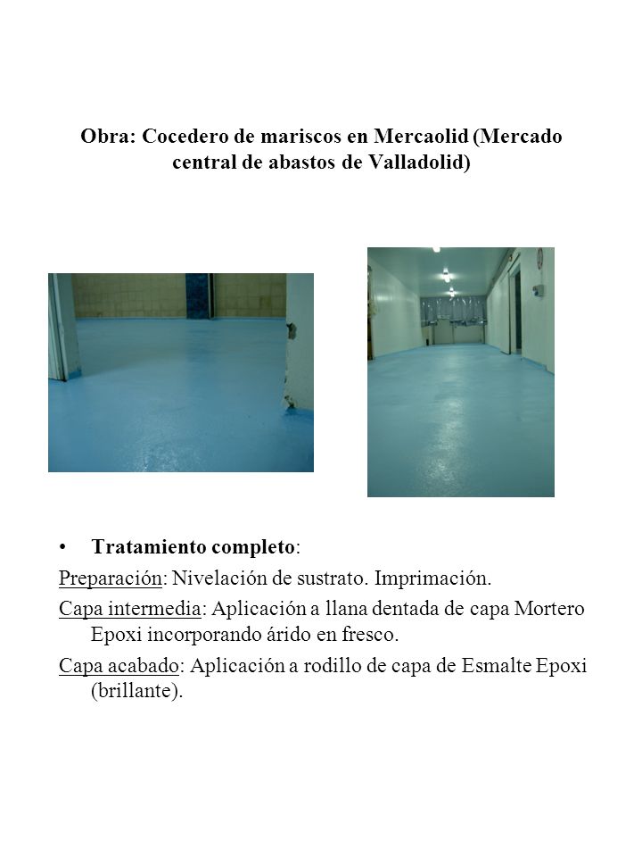 Obra: Cocedero de mariscos en Mercaolid (Mercado central de abastos de Valladolid)