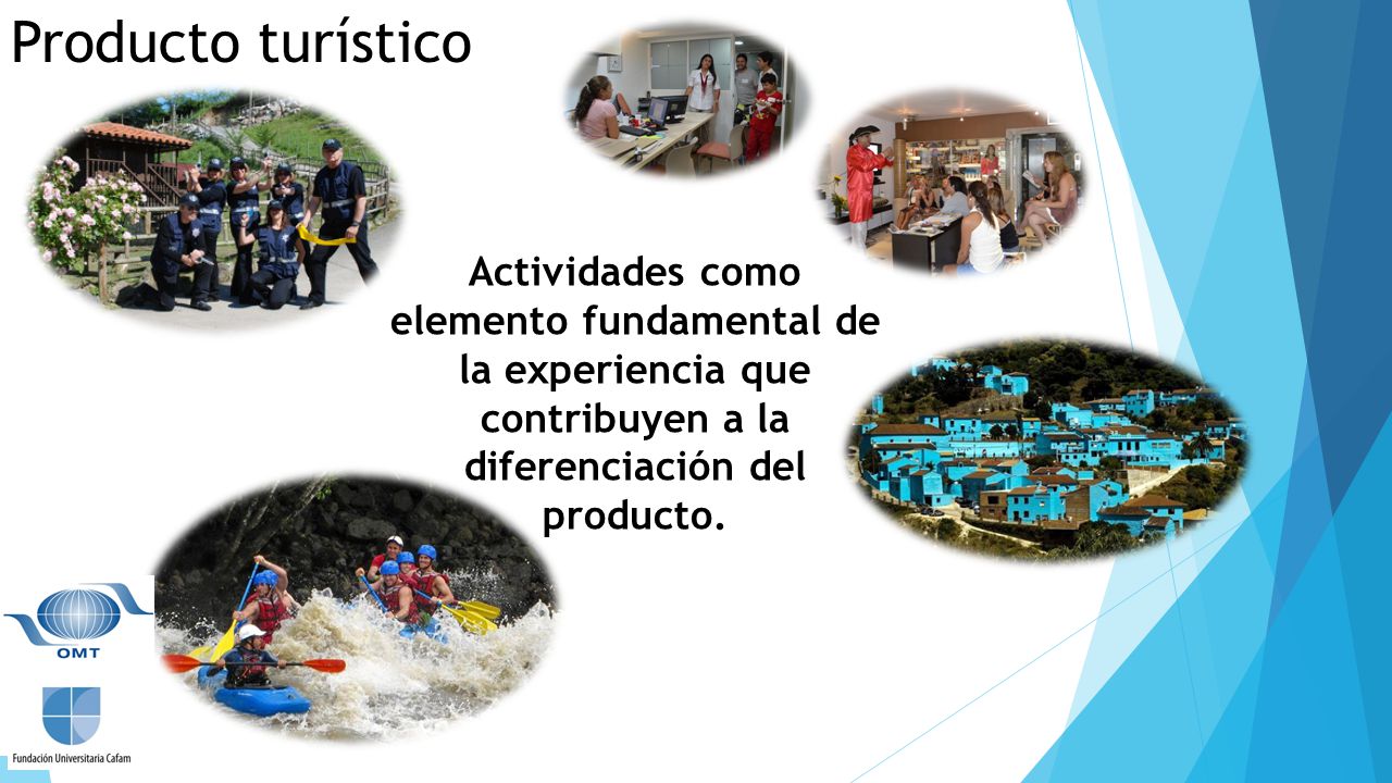 Producto turístico Actividades como elemento fundamental de la experiencia que contribuyen a la diferenciación del producto.
