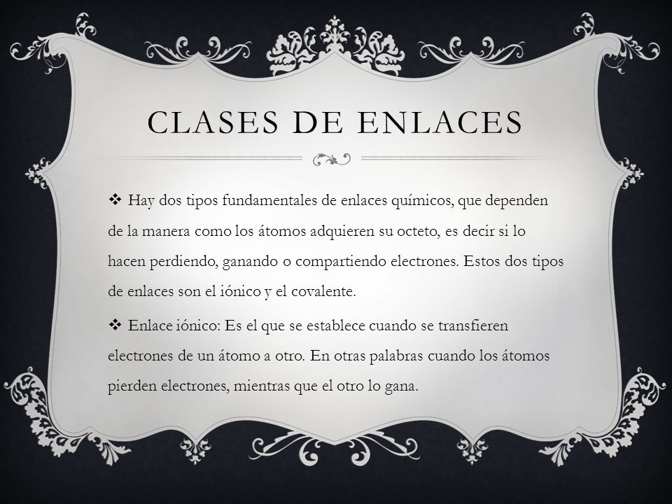 CLASES DE ENLACES