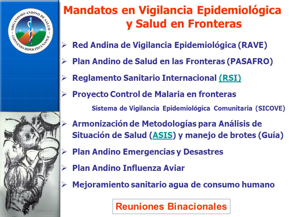 Mandatos en Vigilancia Epidemiológica y Salud en Fronteras