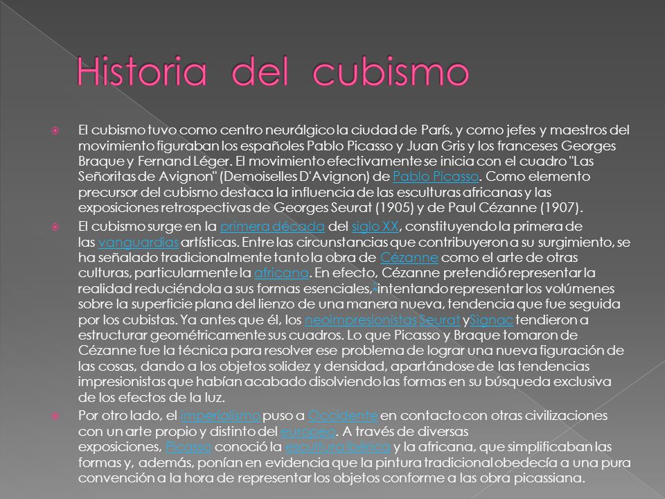 Historia del cubismo