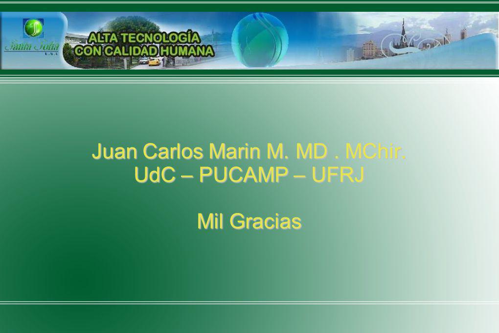 Juan Carlos Marin M. MD . MChir. UdC – PUCAMP – UFRJ Mil Gracias