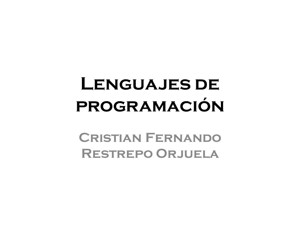 Lenguajes de programación