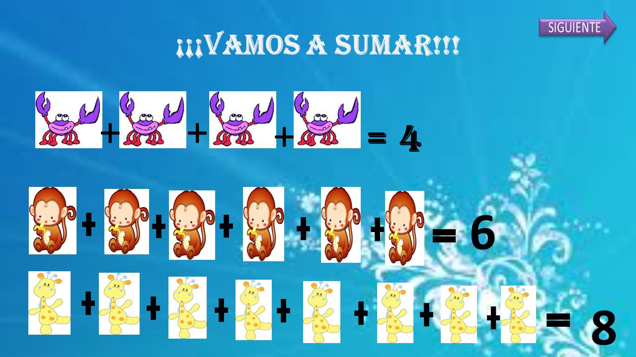 ¡¡¡Vamos a sumar!!! = 4 6 8
