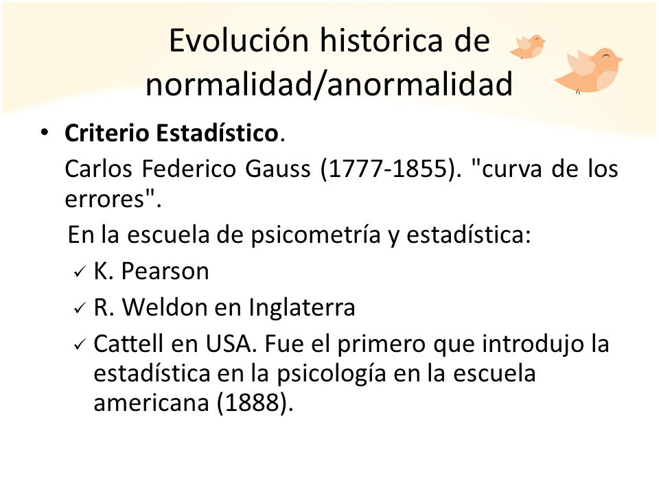 Evolución histórica de normalidad/anormalidad