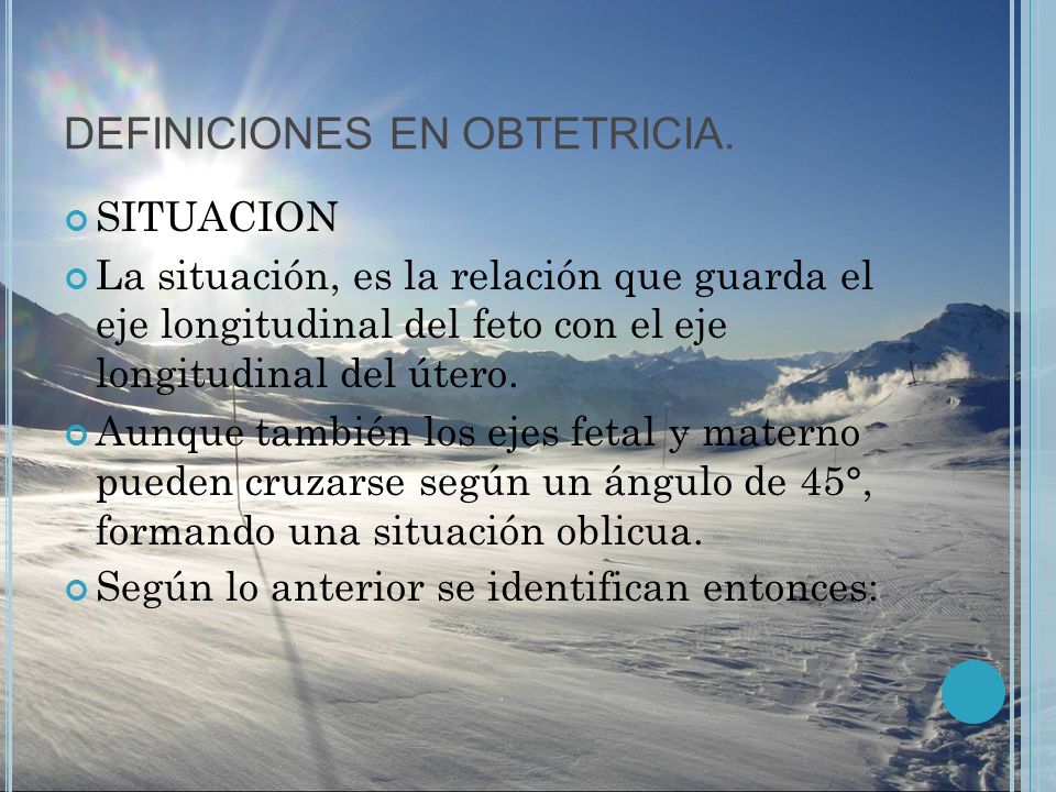 DEFINICIONES EN OBTETRICIA.