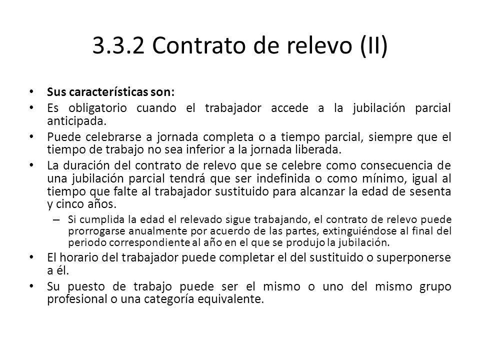3.3.2 Contrato de relevo (II)