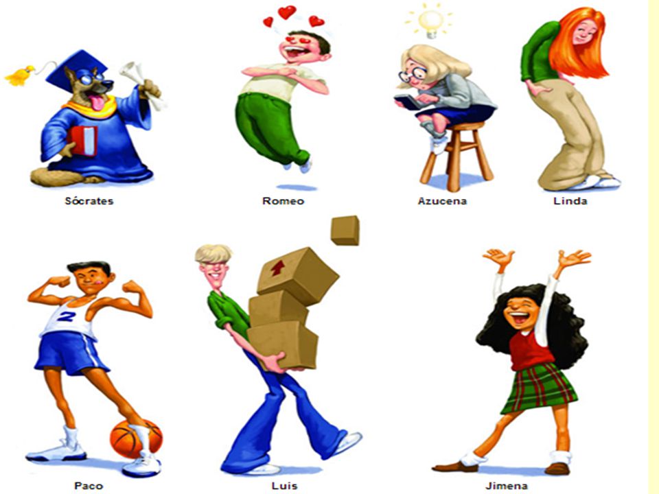 With a partner, take turns describing someone from the picture below and guessing who is being described.