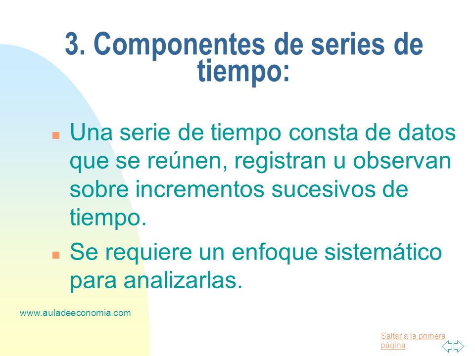 3. Componentes de series de tiempo: