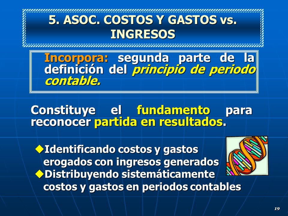 5. ASOC. COSTOS Y GASTOS vs. INGRESOS