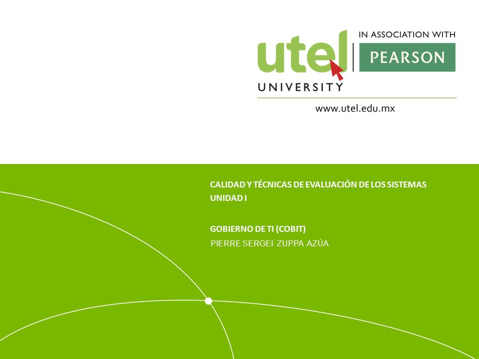 CALIDAD Y TÉCNICAS DE EVALUACIÓN DE LOS SISTEMAS UNIDAD I