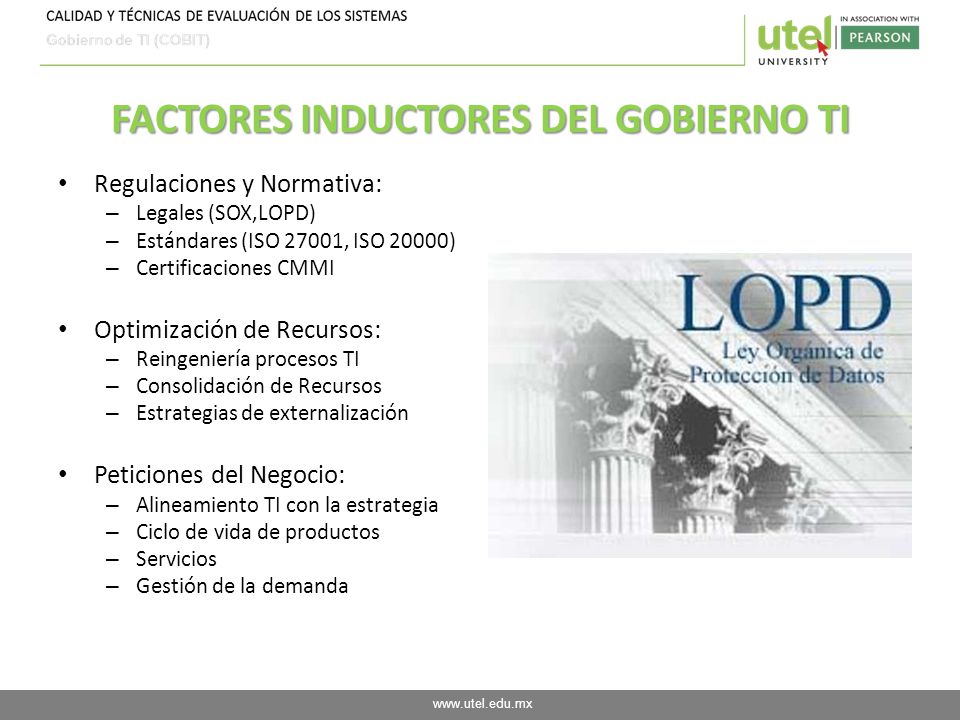 FACTORES INDUCTORES DEL GOBIERNO TI