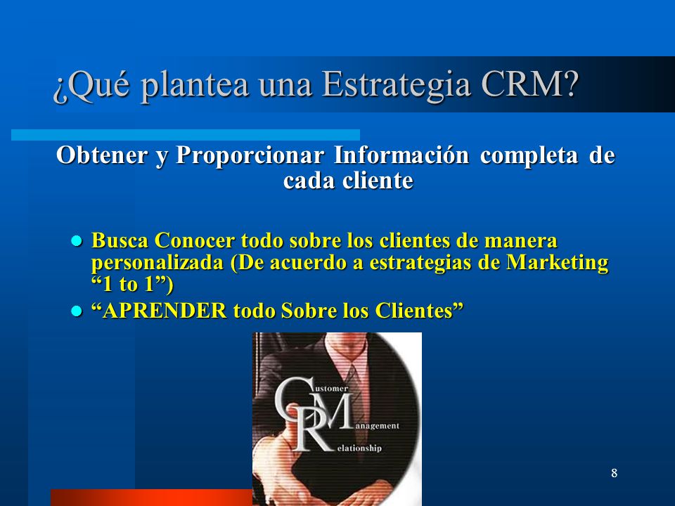 ¿Qué plantea una Estrategia CRM