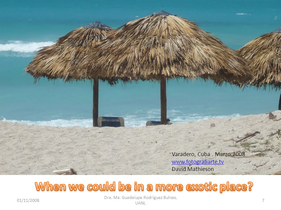 When we could be in a more exotic place