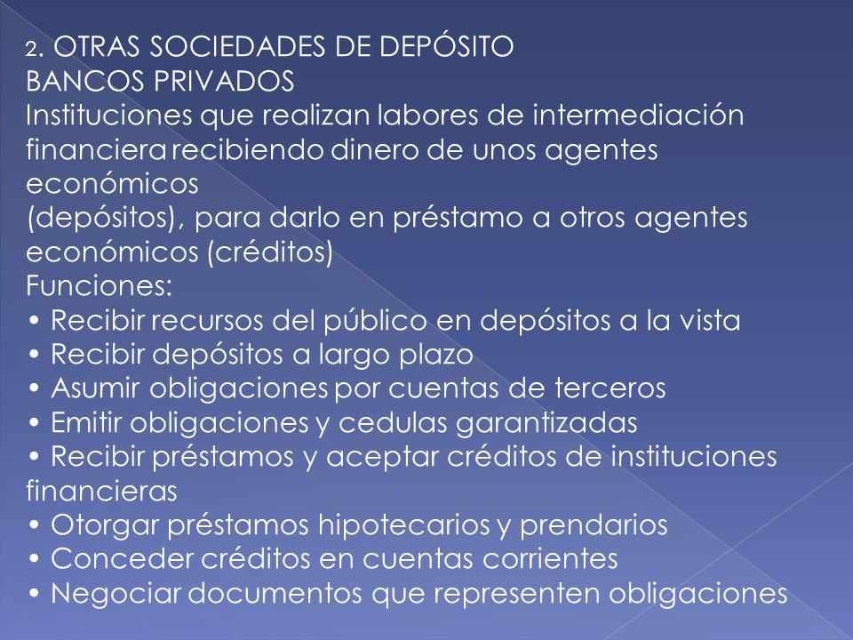 • Recibir recursos del público en depósitos a la vista